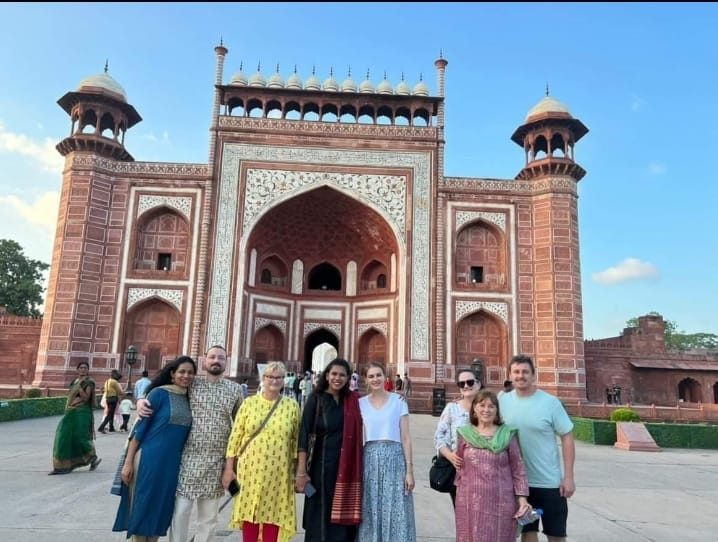 Happy Customer in Travel Destination